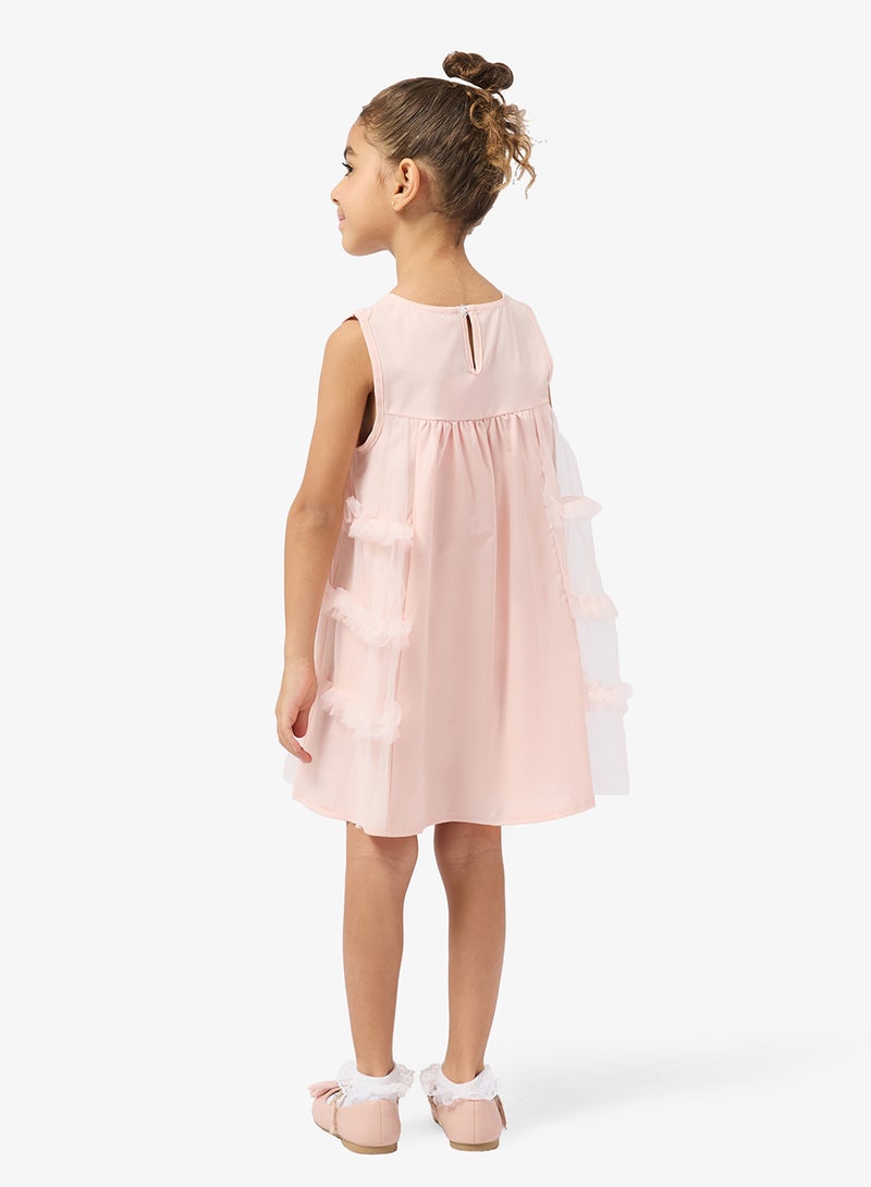 Pinata Pink Tulle Flower Occasion  Dress - Image 2